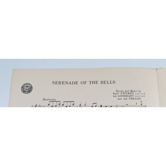 Vintage Sheet Music Serenade Of The Bells 1947 Piano Voice Chords Easy Listening - Picture 3 of 4